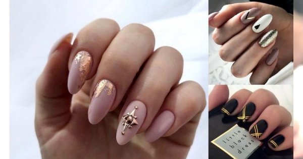 Manicure ze złotymi zdobieniami - 18 gustownych stylizacji