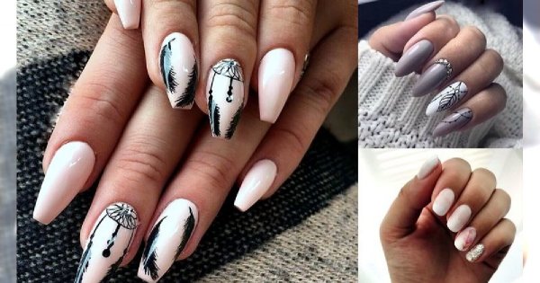 Manicure z piórkiem - galeria najciekawszych stylizacji