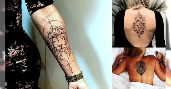 Tatuaże z motywem lwa - galeria dziewczęcych wzorów