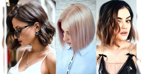 Włosy w pół szyi – galeria kobiecych trendów na rok 2019