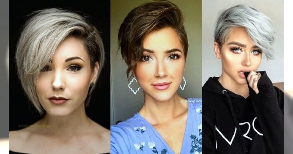 Krótkie fryzury z grzywką na bok - wiosenna galeria trendów