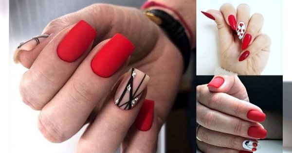 Czerwony manicure - 21 najpiękniejszych pomysłów z sieci