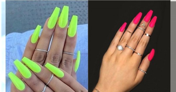 Neonowe paznokcie - manicure w najmodniejszym wydaniu na wiosnę 2019