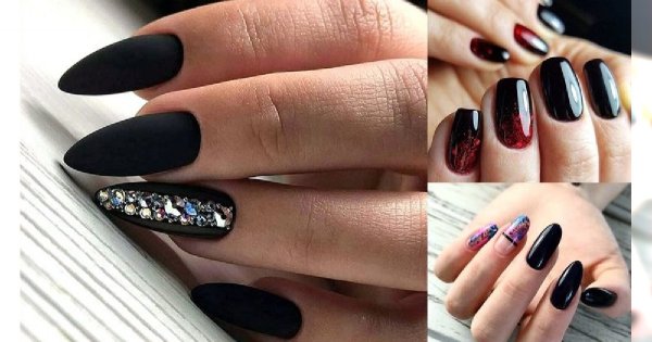 Czarny manicure - galeria pełna pomysłów na stylowe i eleganckie zdobienia