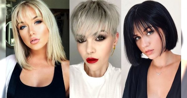 Krótkie i półkrótkie fryzury z grzywką - galeria trendów