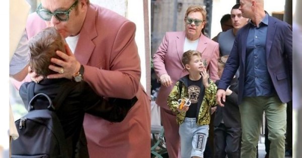 Elton John z mężem i dziećmi w Mediolanie kupował Lego. Zobaczcie, jak wyrośli synowie piosenkarza!