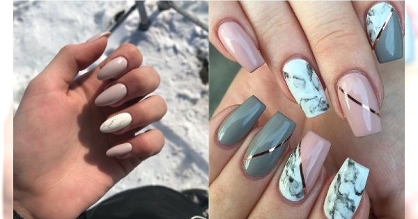 Modny manicure 2019: Marmurkowe paznokcie w nowym wydaniu