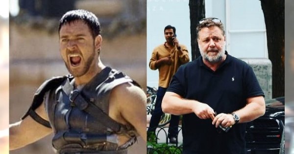 Gladiator z brzuszkiem? Russell Crowe po 50-tce wygląda jak "70-letni dziadek"!