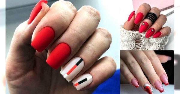 30 pomysłów na czerwony manicure - galeria stylowych zdobień