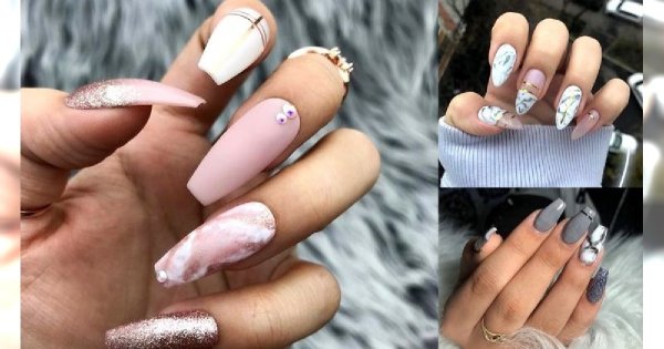 Marmurkowy manicure - 20 najgorętszych stylizacji