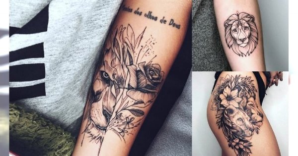 21 kobiecych tatuaży z motywem lwa w roli głównej - galeria przepięknych propozycji