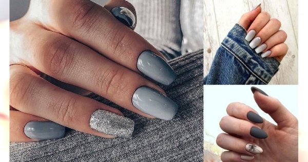Szary manicure w najbardziej stylowych odsłonach - galeria ciekawych stylizacji