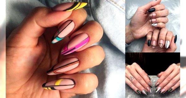Geometryczny manicure - galeria stylowych i ciekawych propozycji