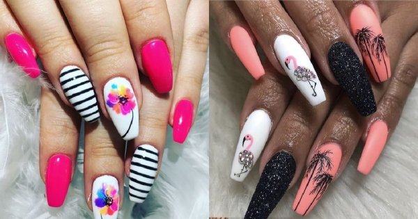 Letni manicure w 30 odsłonach - krótkie i długie paznokcie