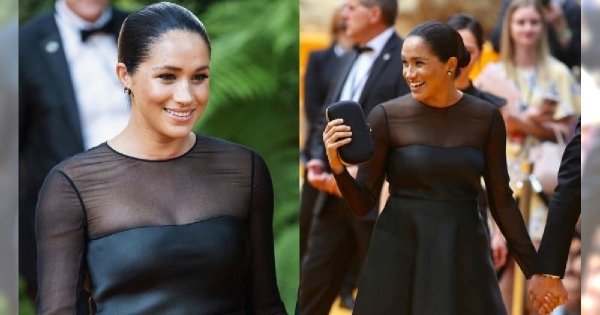 Meghan Markle na premierze "Króla Lwa" w ZA MAŁEJ sukience za 16 tys. PLN, która "niemiłosiernie ją opina i spłaszcza biust!"