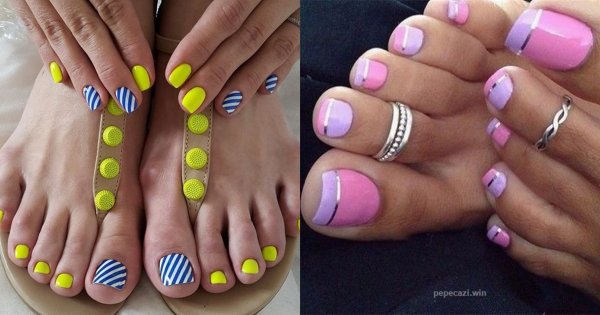 20 niebanalnych pomysłów na pedicure - szałowe wzorki na paznokcie u nóg