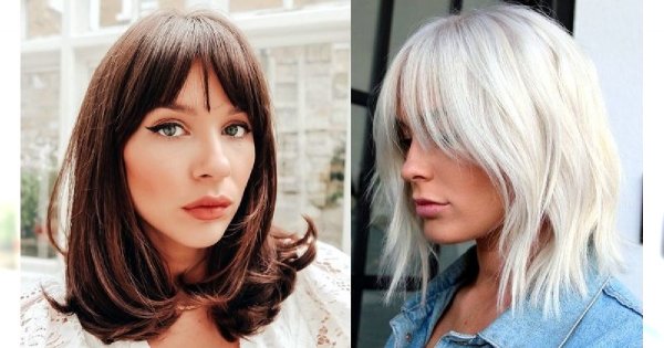 Półdługie fryzury z grzywką, które uwielbiamy - galeria najnowszych trendów