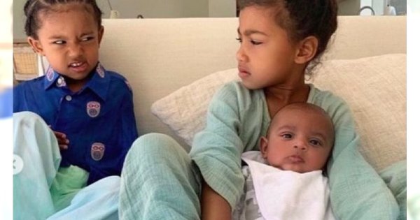 Kim Kardashian chciała pochwalić się dziećmi, ale zobaczcie tylko ich miny! PRZEZABAWNE!
