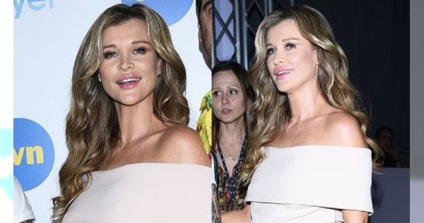 Joanna Krupa w 7 miesiącu CIĄŻY w obcisłej białej sukience promuje "Top Model". Widać, że poród już niedługo!