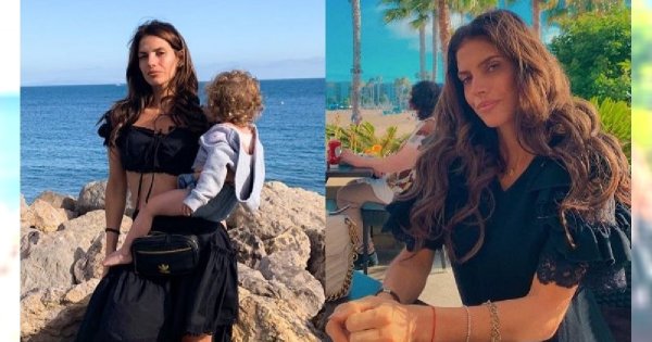 Weronika Rosati pozuje w ZŁOTYM BIKINI I z córeczką u boku. Figura WOW
