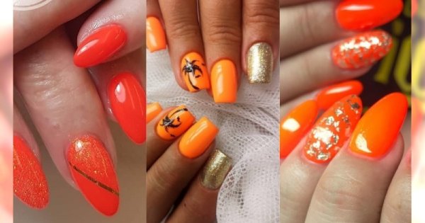 Manicure 2019: Pomarańcz i złoto to kolory lata. Zobacz najpiękniejsze propozycje na letni pomarańczowo-złoty manicure