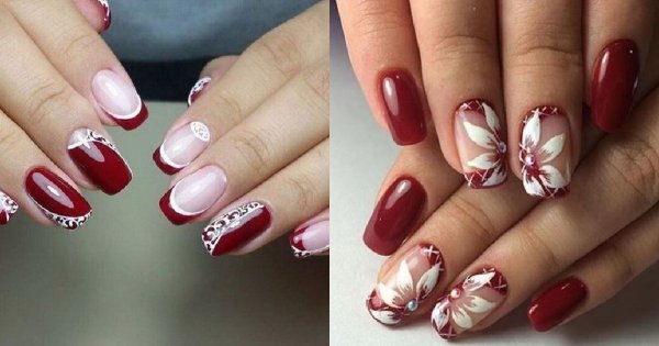 Bordowe paznokcie - 25 inspiracji na piękny, bordowy manicure!