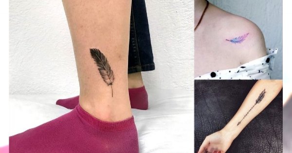 Tatuaż piórko - galeria pięknych i dziewczęcych wzorów