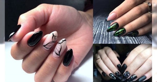 Czarny manicure - 25 stylowych i eleganckich zdobień [GALERIA]
