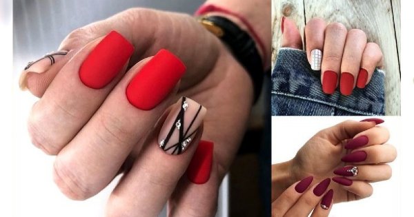 Czerwony manicure - galeria jesiennych stylizacji