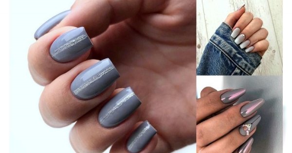 Szary manicure - 30 najpiękniejszych stylizacji ze świata manicure