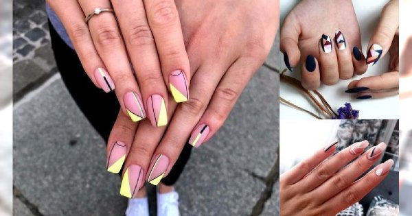 18 pomysłów na piękny i szykowny manicure z dodatkiem geometrycznych zdobień! [GALERIA]