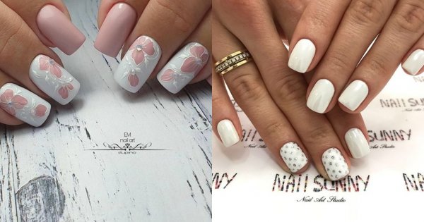 Jasne paznokcie - 22 inspiracje na biały i różowy manicure