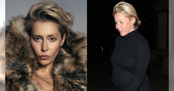 Katarzyna Warnke pozuje na okładce "Urody życia" topless z ogromnym brzuchem ciążowym i w FUTRZE! Fani oburzeni