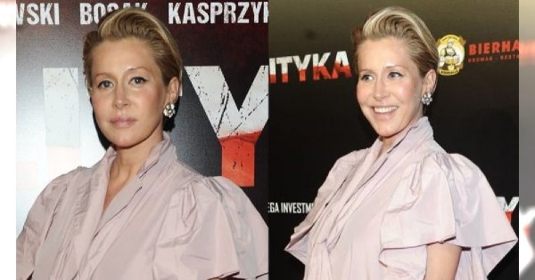 Katarzyna Warnke na premierze filmu "Polityka". Wybrała obszerną kreację, która jeszcze bardziej podkreśliła ciążowy brzuszek!
