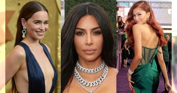 Emmy 2019: Zobacz najpiękniejsze kreacje gwiazd! Ale co to się stało z piersiami Kim Kardashian?