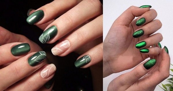 Szmaragdowy manicure - najgorętszy trend jesieni. 20 pięknych wzorów paznokci!