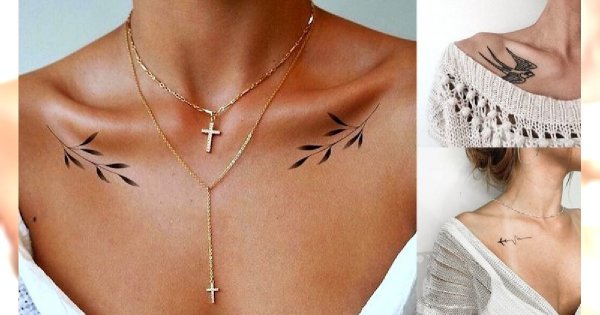 Tatuaż na obojczyk - galeria fantastycznych projektów