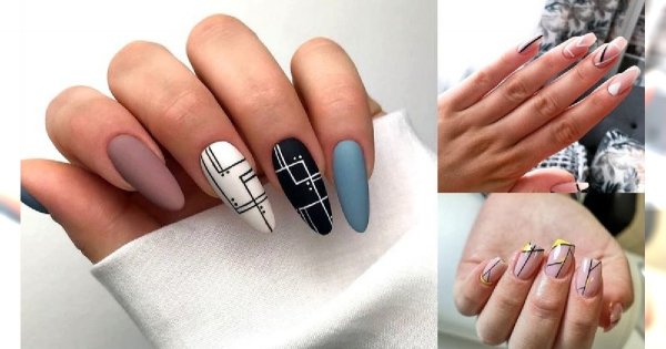 20 pomysłów na śliczny i szykowny manicure z dodatkiem geometrycznych zdobień! [galeria]