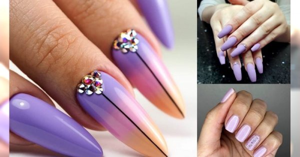 Fioletowy manicure - 21 unikatowych i mega stylowych zdobień