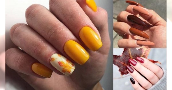 Manicure w jesiennych kolorach - galeria pięknych stylizacji