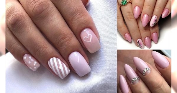 Różowy manicure - galeria pięknych i modnych zdobień