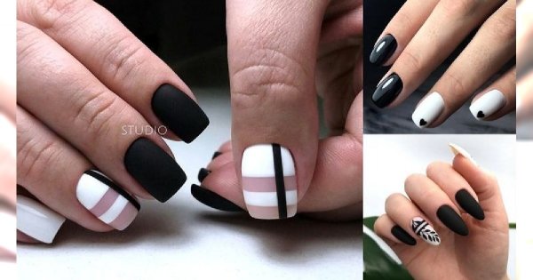Czarno-biały manicure - galeria subtelnych zdobień