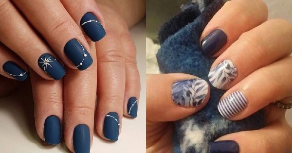Granatowe paznokcie - 20 propozycji na elegancki manicure dla krótkich i długich paznokci