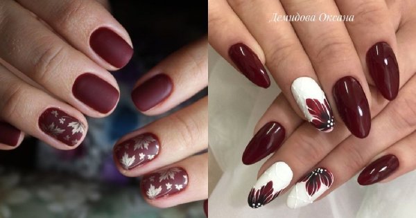 Bordowe paznokcie - 25 pomysłów na bordowy manicure