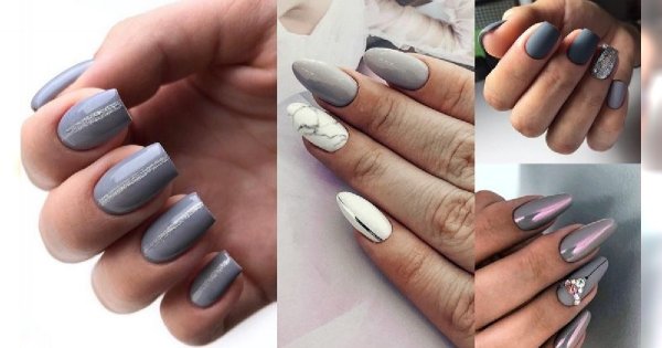 Szary manicure - galeria najpiękniejszych stylizacji ze świata manicure