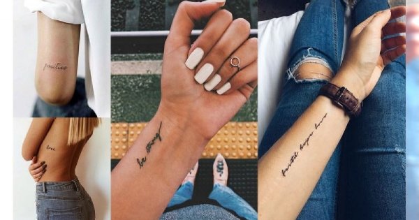 Tatuaże napisy - 20 ślicznych wzorów, które robią wrażenie