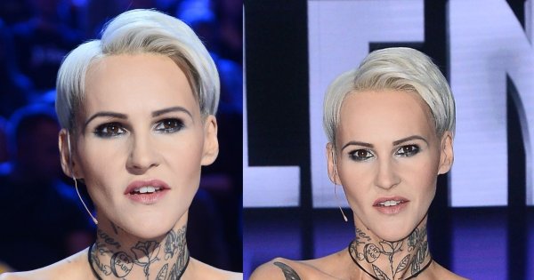 Agnieszka Chylińska w eleganckim kombinezonie bez ramion. Ten krój odsłonił wszystkie jej tatuaże!