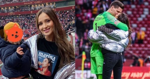 Marina Łuczenko pierwszy raz z Liamem na stadionie! Szczęsny z synkiem to najsłodsze, co dziś zobaczycie!