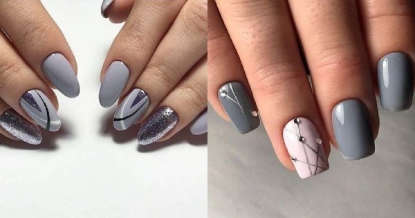Szary manicure - 19 propozycji na szare stylizacje [GALERIA]