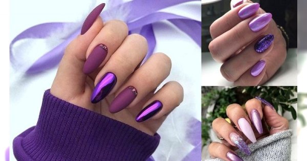 Fioletowy manicure - galeria fantastycznych stylizacji